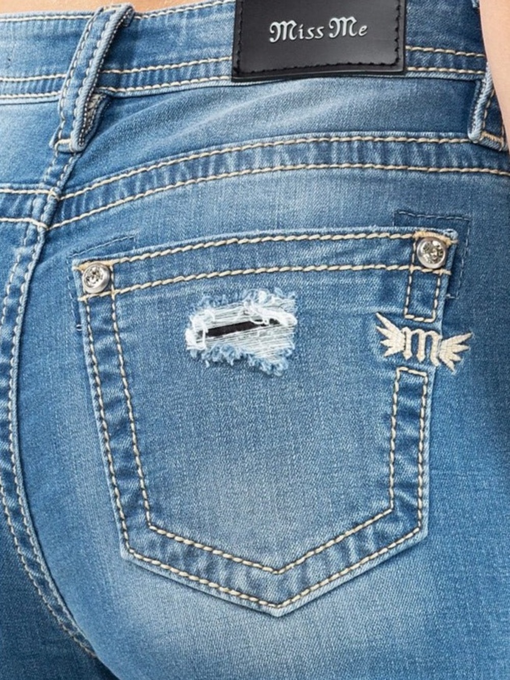 Miss Me Distressed Flare Jeans NWT